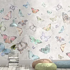 Collage de Papillons - PAPIER PEINT VINYLE