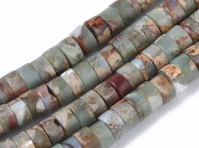 Créez des bijoux avec ce lot de 20 perles heishi en jaspe naturel 6 mm