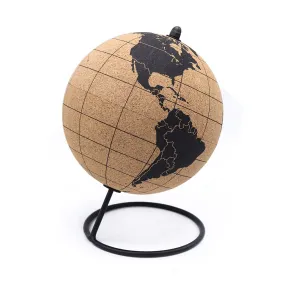 Globe terrestre pense-bête en liège • Vintage Univers