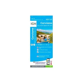 IGN Cervione.Pnr De Corse - Carte topographique | Hardloop