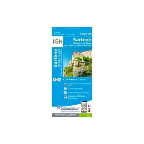 IGN Sartène.Montagne De Cagna.Pnr De Corse - Carte topographique | Hardloop