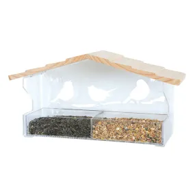 Mangeoire de fenêtre bamboo m, 36 x 12 x 18 cm pour oiseaux
