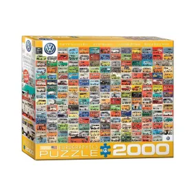 Puzzle Eurographics - Volkswagon Groovy Bus Collage, 2000 pièces