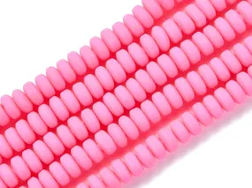 Réalisez des bijoux avec ces perles heishi épaisses rose foncé !